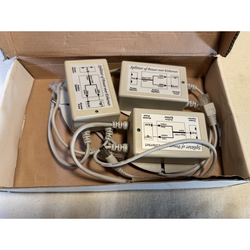 4XEM‎ IPCAMPOEKIT Power Over Ethernet PoE Injector Splitter Kit